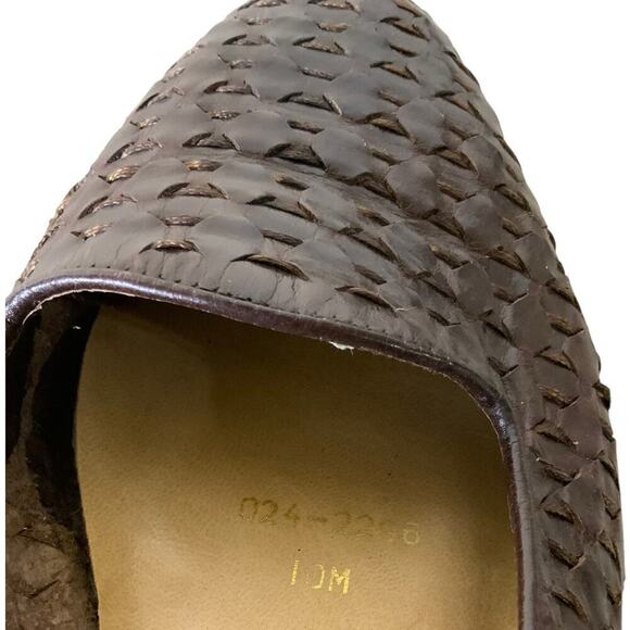 Cabin Creek Leather Womens Shoes Size 10M Woven Weave Made in Brazil Flat - Picture 9 of 12